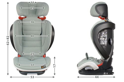 בוסטר גב ISOFix לרכב iZi Flex FIX בתקן I-Size כולל הגנות צד משודרגות וריפוד לחגורה - שחור Midnight Black
