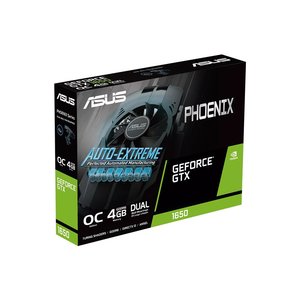 ASUS כרטיס גרפי לגיימינג Phoenix NVIDIA GeForce GTX 1650 מהדורת OC (PCIe 3.0, זיכרון 4GB GDDR6, HDMI 2.0, DisplayPort 1.4a, DVI-D, מסבי מאוורר כדוריים כפולים, אקסטרים אוטומטית)
