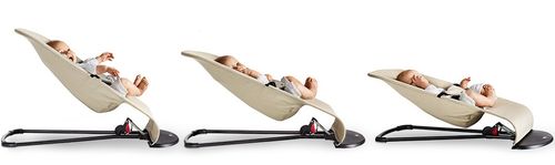 ‏טרמפולינה לתינוק Baby Bouncer כותנה - שחור/אפור כהה Black/Dark Grey