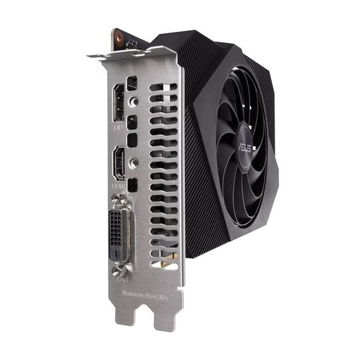 ASUS כרטיס גרפי לגיימינג Phoenix NVIDIA GeForce GTX 1650 מהדורת OC (PCIe 3.0, זיכרון 4GB GDDR6, HDMI 2.0, DisplayPort 1.4a, DVI-D, מסבי מאוורר כדוריים כפולים, אקסטרים אוטומטית)
