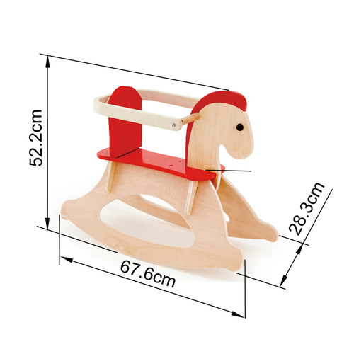 סוס נדנדה רב שלבי מעץ מלא