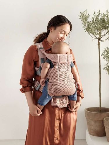 מנשא תינוק מוב Move הכולל ריפוד מבד נושם 3D MESH - ורוד Dusty pink