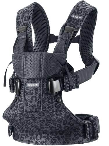 מנשא תינוק קידמי One בד נושם 3D Mes - מהדורה מיוחדת Anthracite/Leopard