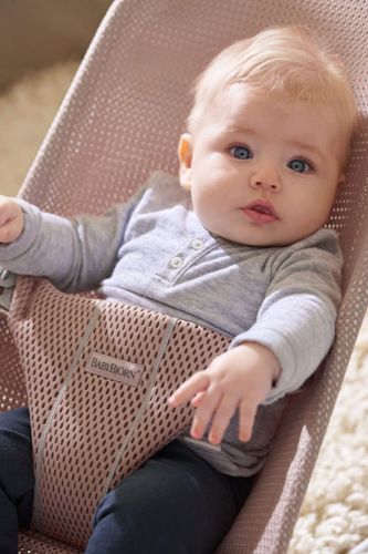 ‏טרמפולינה לתינוק Baby Bouncer בד נושם Mesh -  ורוד Dusty pink