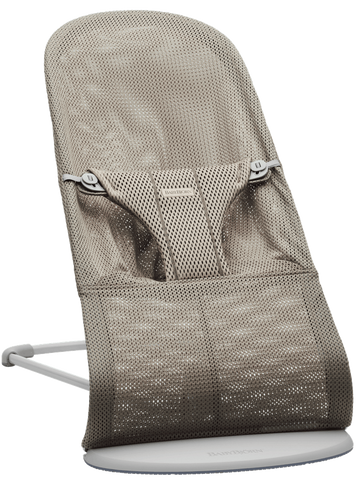 ‏טרמפולינה לתינוק Baby Bouncer בד נושם Mesh -  בז' Grey beige