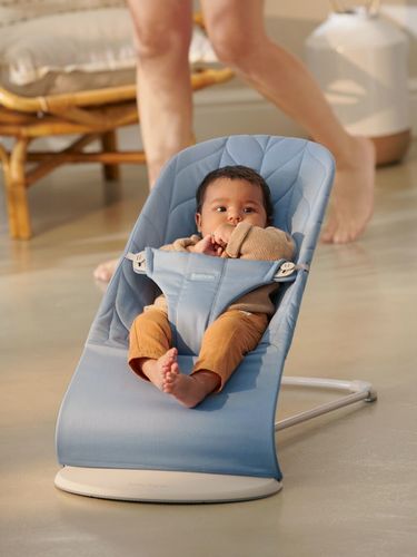 ‏טרמפולינה לתינוק Baby Bouncer כותנה עלי כותרת - כחול Blue