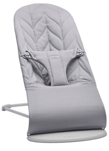 טרמפולינה לתינוק Baby Bouncer כותנה עלי כותרת - אפור בהיר Light grey