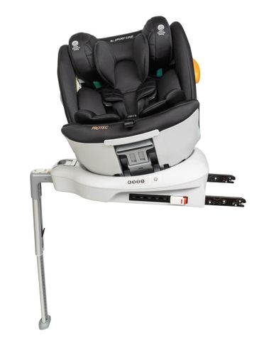 כיסא בטיחות I-Protec משולב בוסטר מסתובב 360? בתקן I-Size - שחור