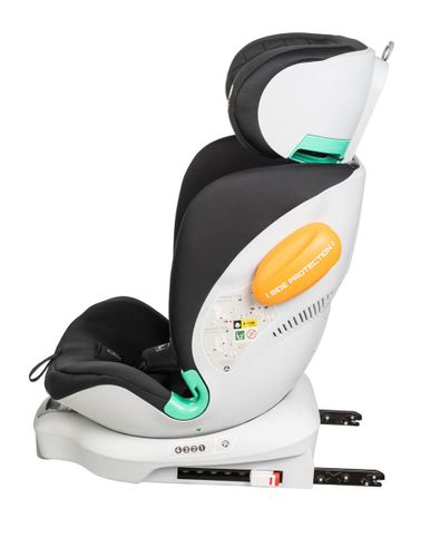 כיסא בטיחות I-Protec משולב בוסטר מסתובב 360? בתקן I-Size - שחור