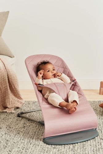 ‏טרמפולינה לתינוק Baby Bouncer כותנה בליס - Dusty pink