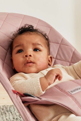 ‏טרמפולינה לתינוק Baby Bouncer כותנה בליס - Dusty pink