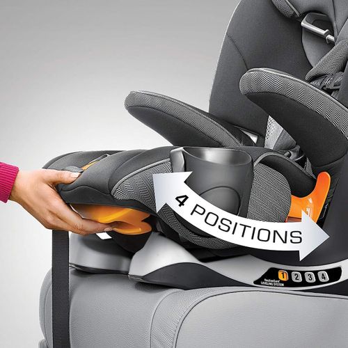 כסא בטיחות משולב בוסטר מיי פיט MyFit הכולל 4 מצבי שכיבה/ישיבה - אפור Fathom