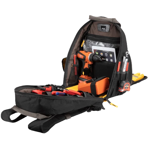 תיק גב לכלי עבודה עם תאורת LED Tool Backpack, LED Lighted