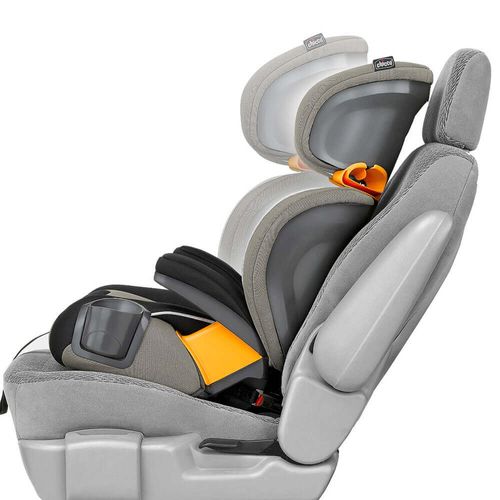 בוסטר גב 2 ב 1 קידפיט Kidfit הכולל חיבור איזופיקס - אפור/שחור Jasper
