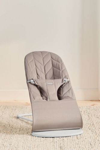 ‏טרמפולינה לתינוק Baby Bouncer כותנה עלי כותרת - בז' Sand grey