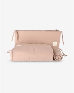 סט מצעים למיטת תינוק 3 חלקים 100% כותנה ליין MUSLIN - חום