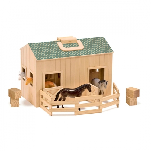 אורווה מתקפלת מעץ Melissa&Doug