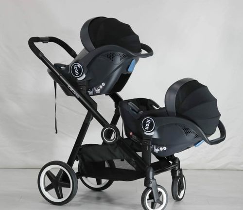 עגלת תאומים \ אחים 2 אמבטיות, 2 טיולונים, - icon family