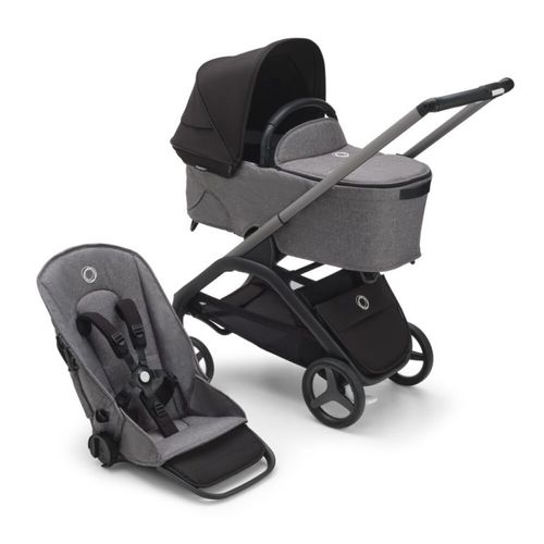 עגלת בוגבו דרגונפליי Bugaboo צבע: ‏‏‏‏‏‏‏‏‏‏‏‏‏‏‏‏‏‏‏‏מרכב גרפיט, עריסה וטיולון אפור מלאנג', גגון שחור מידנייט