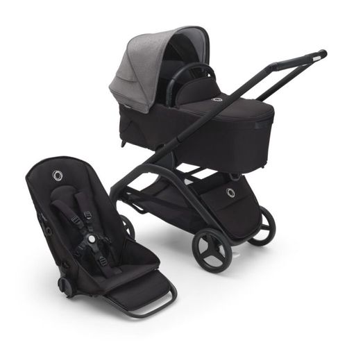 עגלת בוגבו דרגונפליי Bugaboo צבע: ‏‏מרכב‏ שחור, ‏‏עריסה וטיולון שחור, גגון אפור מלאנג'