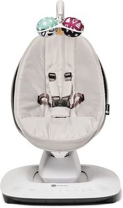 ממרו mamaroo מפוארת צבע אפור - דגם 5.0 נדנדה לתינוק בטכנולוגיה מתקדמת, אפשרות חיבור לבלוטוס, עם 5 תנועות נדנוד יחודיות. 4moms