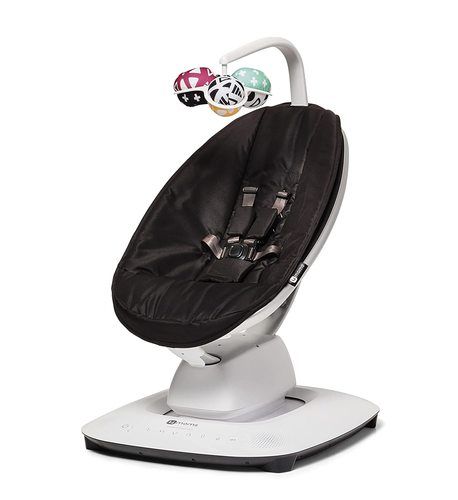 ממרו mamaroo מפוארת צבע שחור - דגם 5.0 נדנדה לתינוק בטכנולוגיה מתקדמת, אפשרות חיבור לבלוטוס, עם 5 תנועות נדנוד יחודיות. 4moms