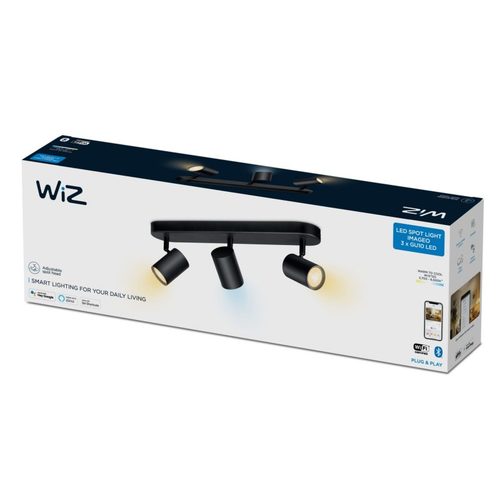גוף תאורה חכם מתכוונן Wiz 3x5W Wifi+Bluetooth שחור