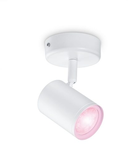 גוף תאורה חכם מתכוונן Wiz 1x5W WiFi+Bluetooth לבן עם אורות צבעוניים