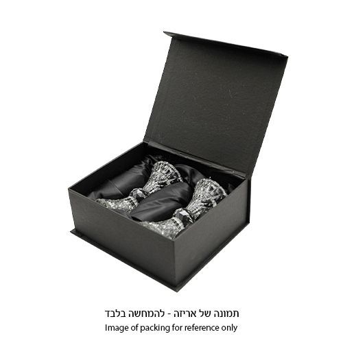 פמוטי קריסטל מהודרים עם אבנים - 15 ס