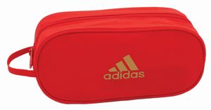 קלמר Adidas שני תאים - אדום/לוגו זהב