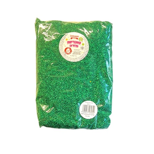 סוכריות קישוט ירוק מזרה 1 ק''ג Green round sprinkles