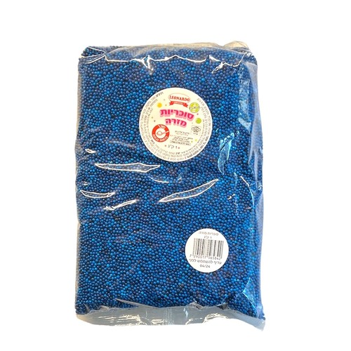 סוכריות קישוט כחול מזרה 1 ק''ג Blue round sprinkles