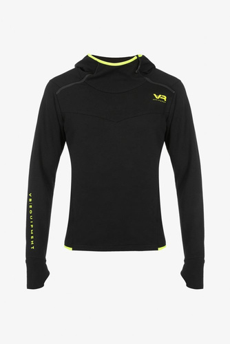 קפוצ'ון אימונים שחור / צהוב - VR46 SECOND LAYER FLEECE SWEATSHIRT