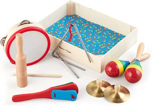 Band-in-a-Box של Melissa & Doug ערכת צעצועים של כלי נגינה Clap! Clang! Tap
