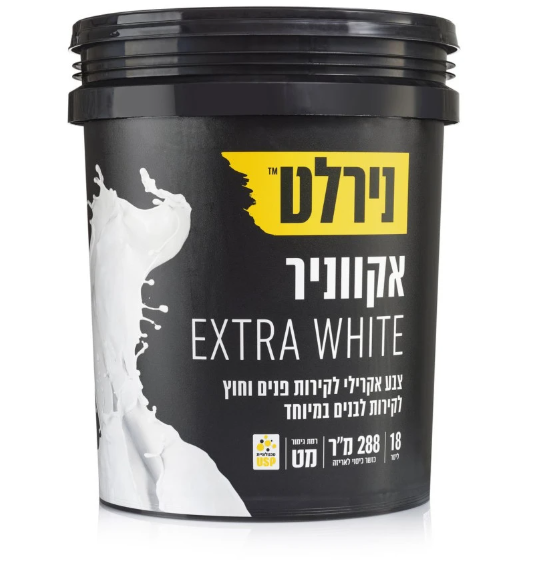 אקווניר EXTRA WHITE  פח 16ל