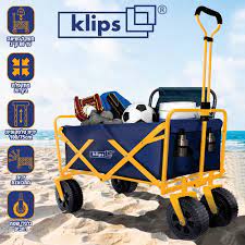 עגלת קמפינג מתקפלת עם גלגלי שטח וכושר נשיאה עד 80 ק"ג