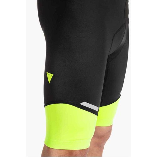 טייץ רכיבה קצר לאופניים עם פד צהוב / שחור - VR46 MTB SHORT TIGHT