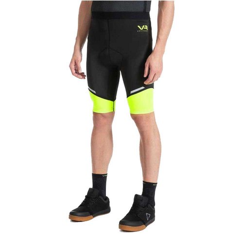 טייץ רכיבה קצר לאופניים עם פד צהוב / שחור - VR46 MTB SHORT TIGHT