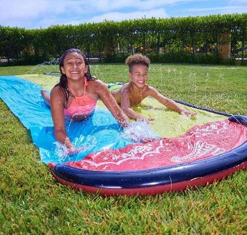 מגלשת מים ארוכה זוגית 5.5 מטר Wave Rider עם חיבור לצינור גינה