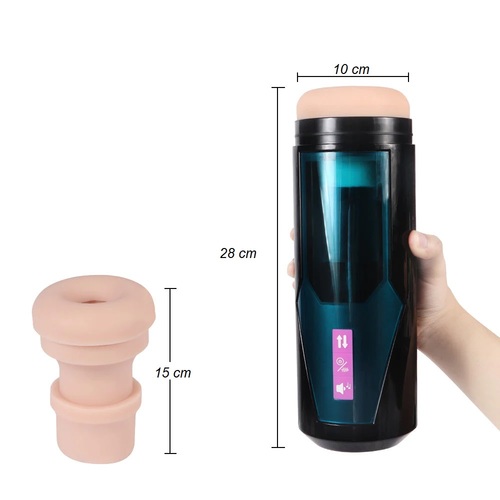 מאונן עם בוכנה טלסקופי נצמד רוטט נטען 