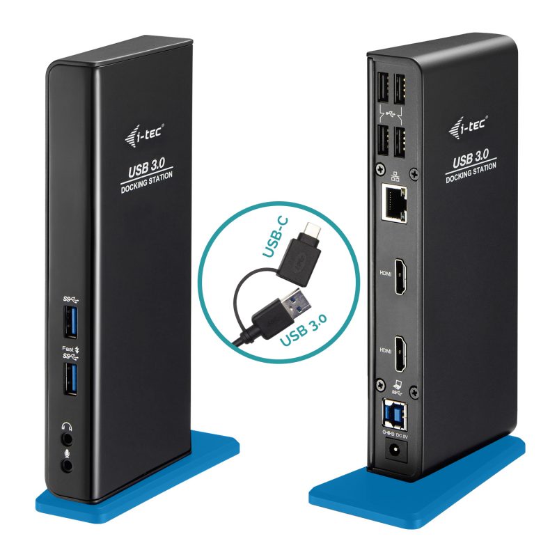 תחנת עגינה  HDMI כפול בחיבור USB 3.0/ USB-C