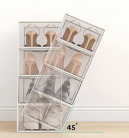 סט 12 קופסאות אחסון לנעליים Drop front shoes box