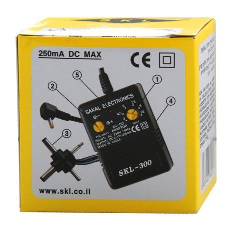 ספק משתנה \ שנאי למכונת חישוב 250MA  SAKAL  SKL-300