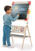 לוח ציור ולימוד 4 ב 1 דו צדדי/מתחלף גיר ומגנטי, כן ציור עם גליל נייר + סט אותיות/מספרים ושעון לימודי