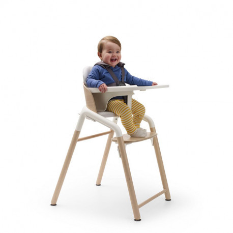 דיל ענק כיסא אוכל בוגבו ג’ירף Bugaboo Giraffe - עץ בהיר/לבן + בייבי סט + מגש