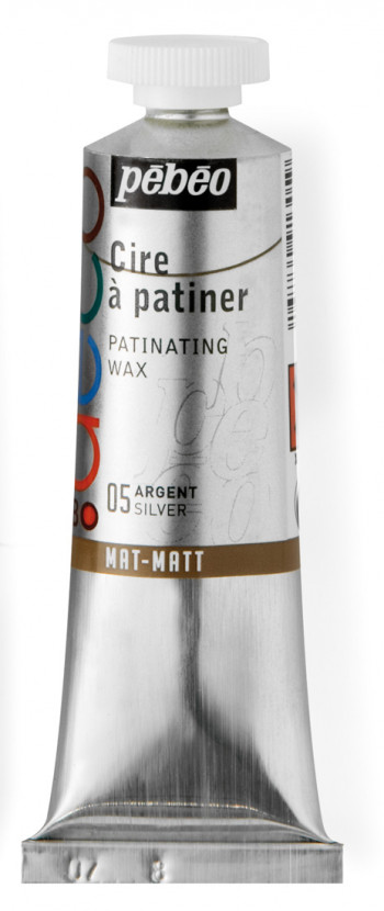 שעוה/פטינה בשפורפרת 37 מ"ל PEBEO Patinating Wax, כסף 05