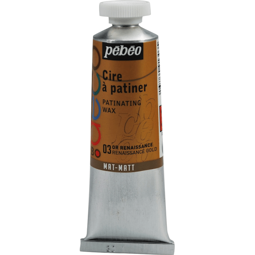 שעוה/פטינה בשפורפרת 37 מ"ל PEBEO Patinating Wax, זהב 03