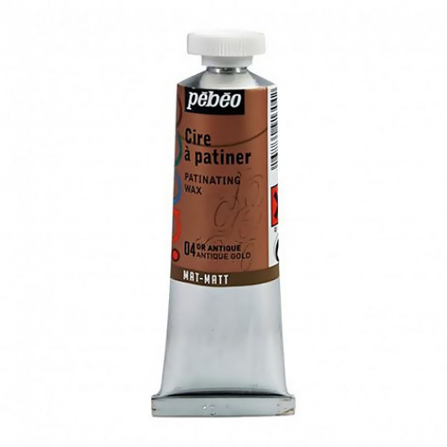 שעוה/פטינה בשפורפרת 37 מ"ל PEBEO Patinating Wax, זהב עתיק 04