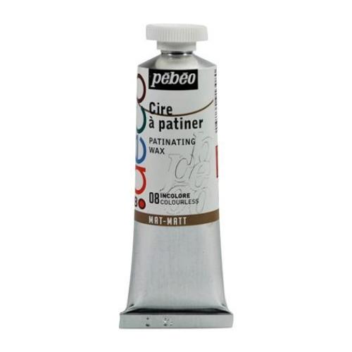 שעוה/פטינה בשפורפרת 37 מ"ל PEBEO Patinating Wax, לבן 08