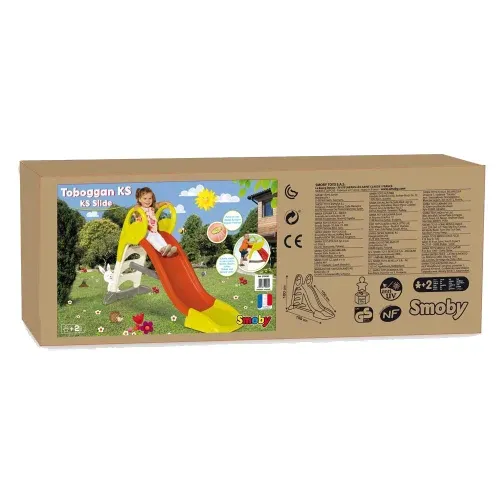 סמובי - מגלשה באורך 160 ס”מ חזקה עם מים מבית - SMOBY 610262